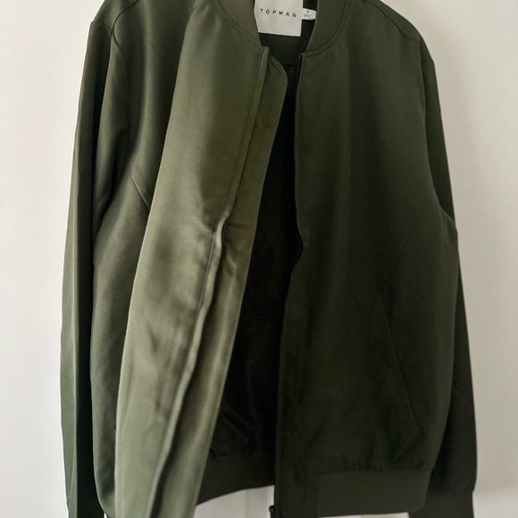 Topman Olive Green Bomber Jacket - Picture 10 of 10